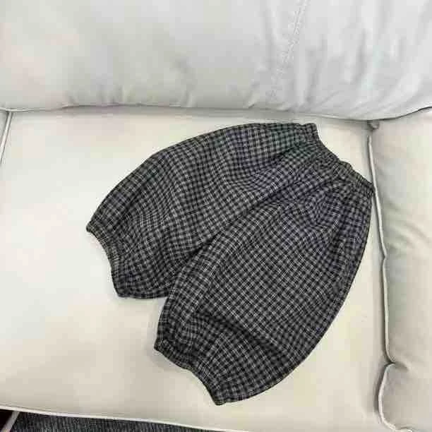 男童格紋寬褲（90-130）