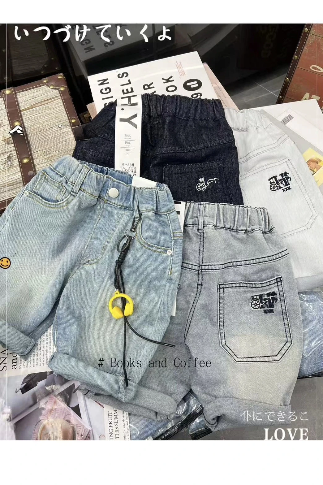 男童牛仔短褲(100-140)