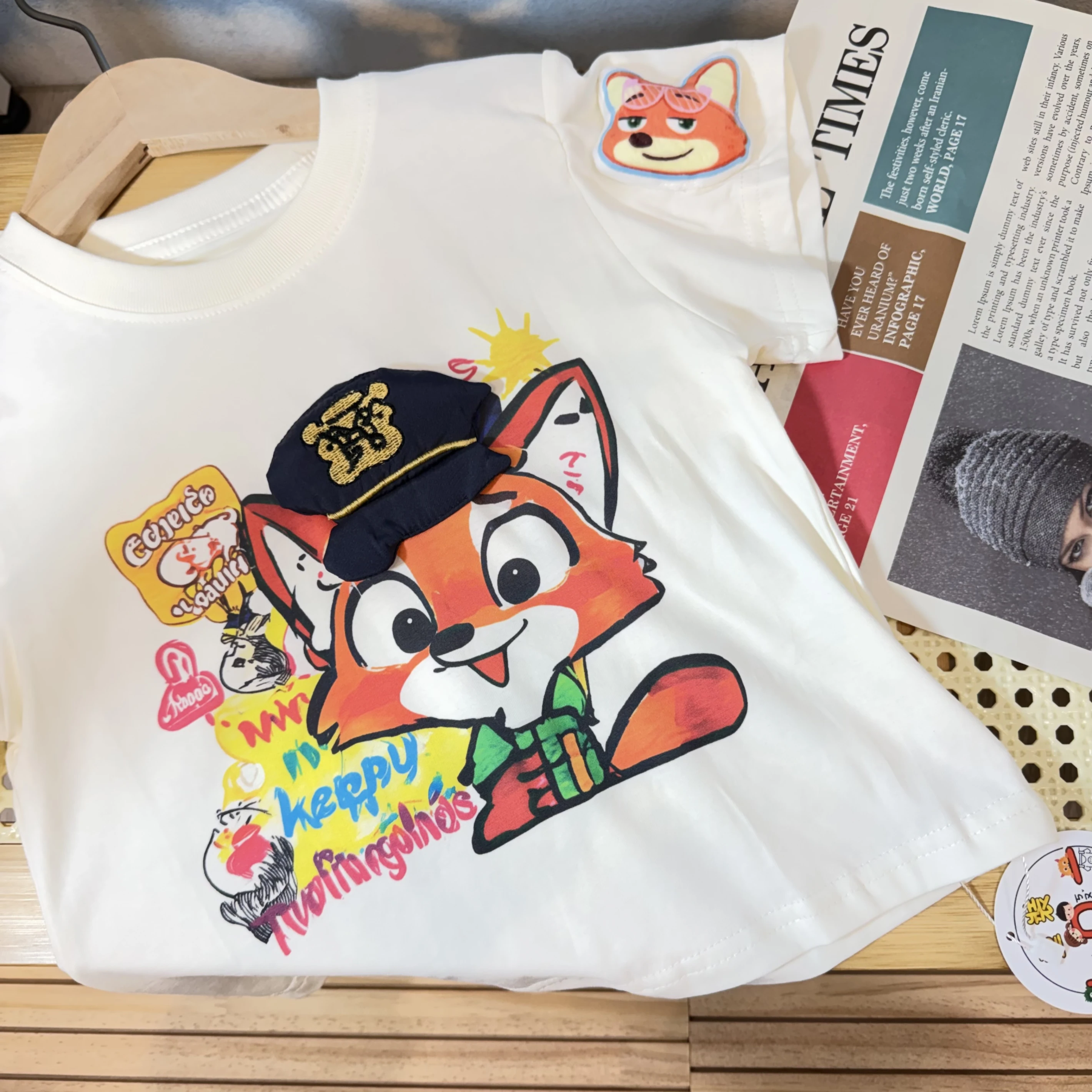 立體卡通短袖T恤(90-130）