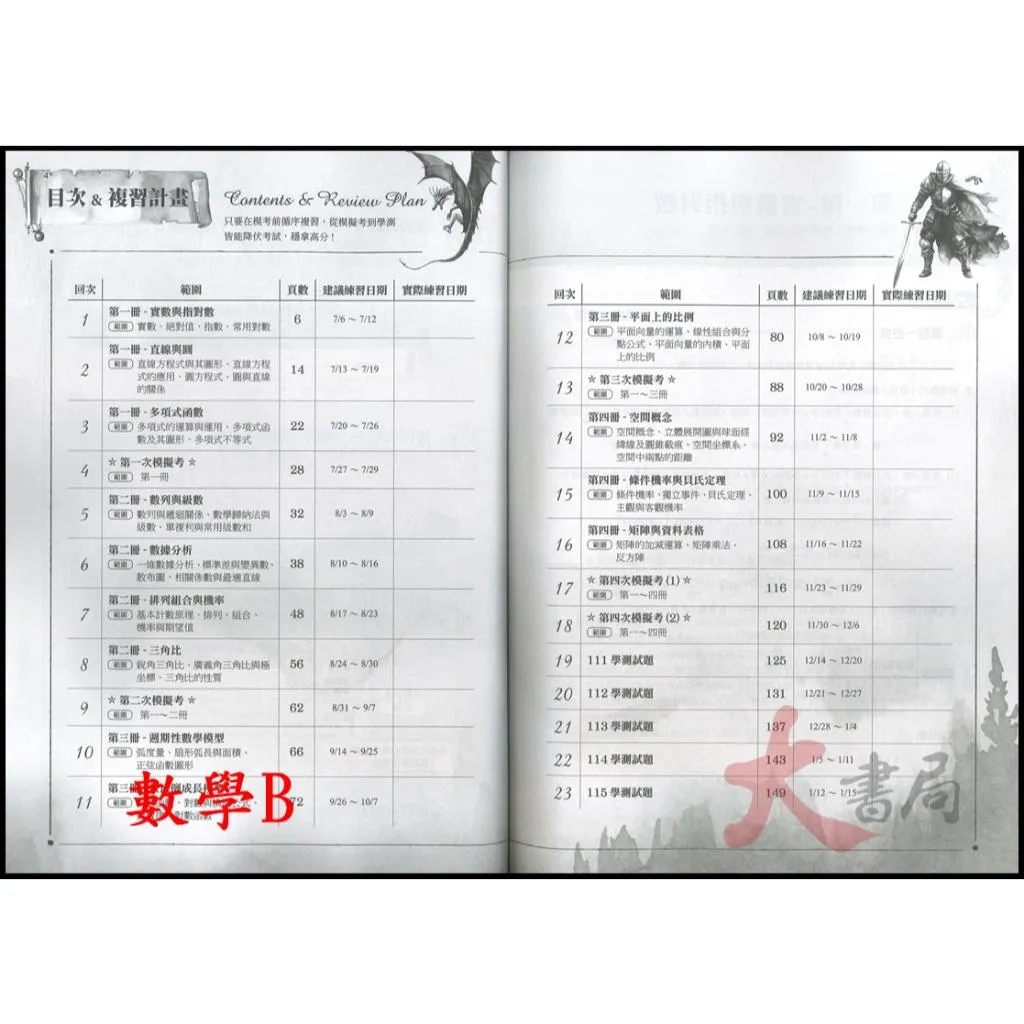 【116學測】南一高中『獵模騎士』學測模模考題本 數學B/自然 (分冊/全範圍) 詳解本 模擬題本