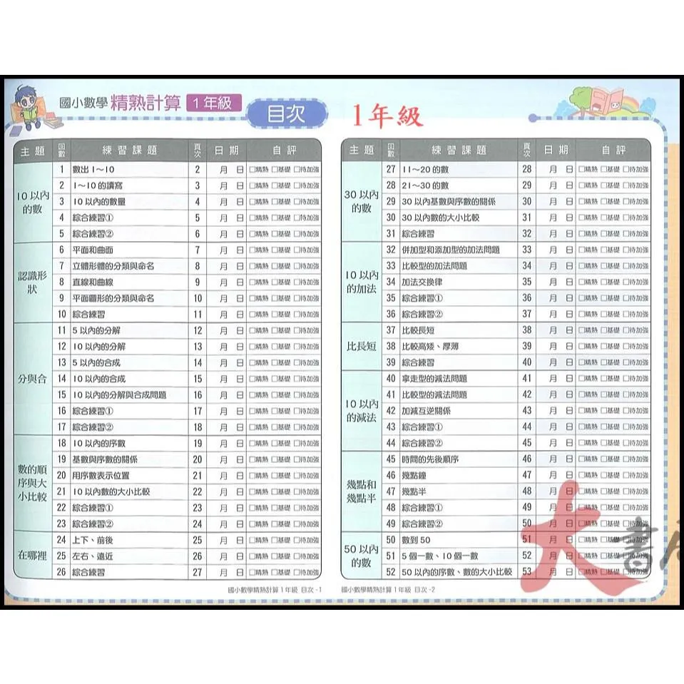 南一國小『精熟計算』1~6年級 數學練習 數學理解 素養漫畫題 各版本適用 附有難題解析