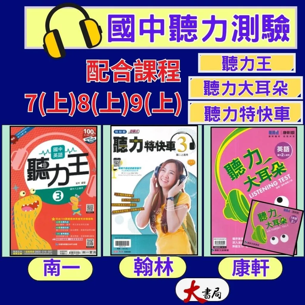 《國中聽力》《115》國中『英語聽力』 聽力大耳朵CD 聽力特快車 聽力王 (QR碼)國一 國二 國三 康軒 翰林 南一 搭配學校課本課程 依照單元練習(附解答)