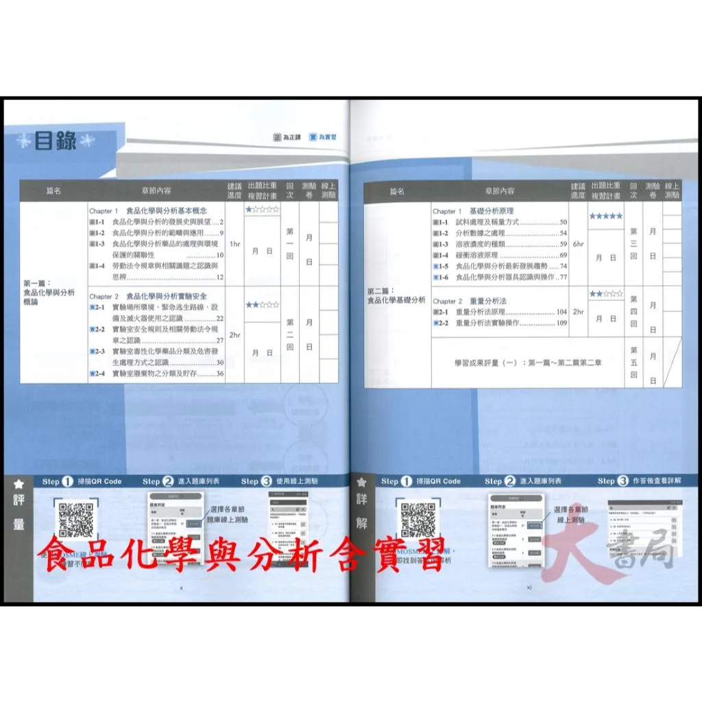 台科大 食品群『食品化學與分析含實習』升學寶典 科大四技 新一代