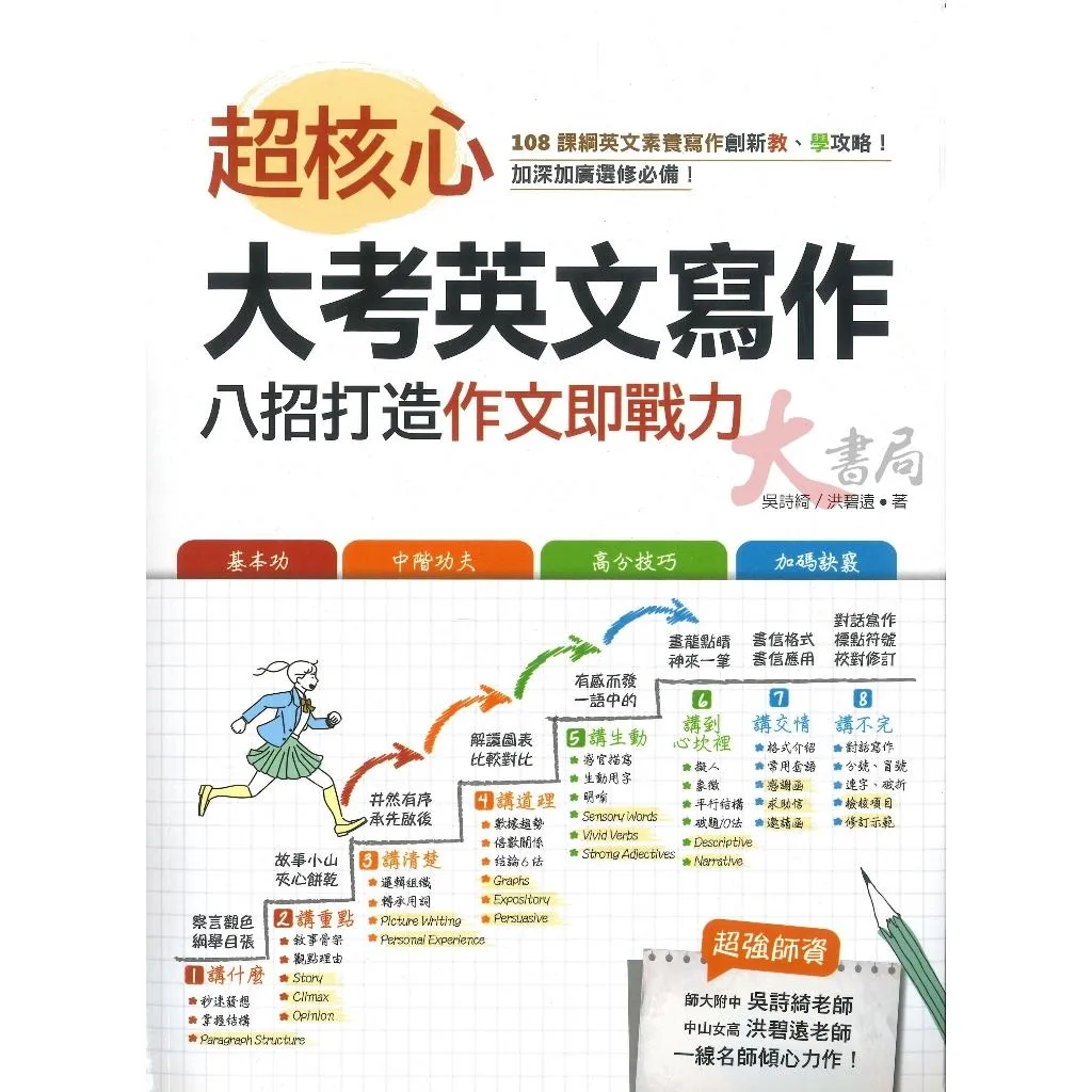 寂天『超核心大考英文寫作』八招大造作文即戰力 作文練習 作文範例 練習題 寫作技巧