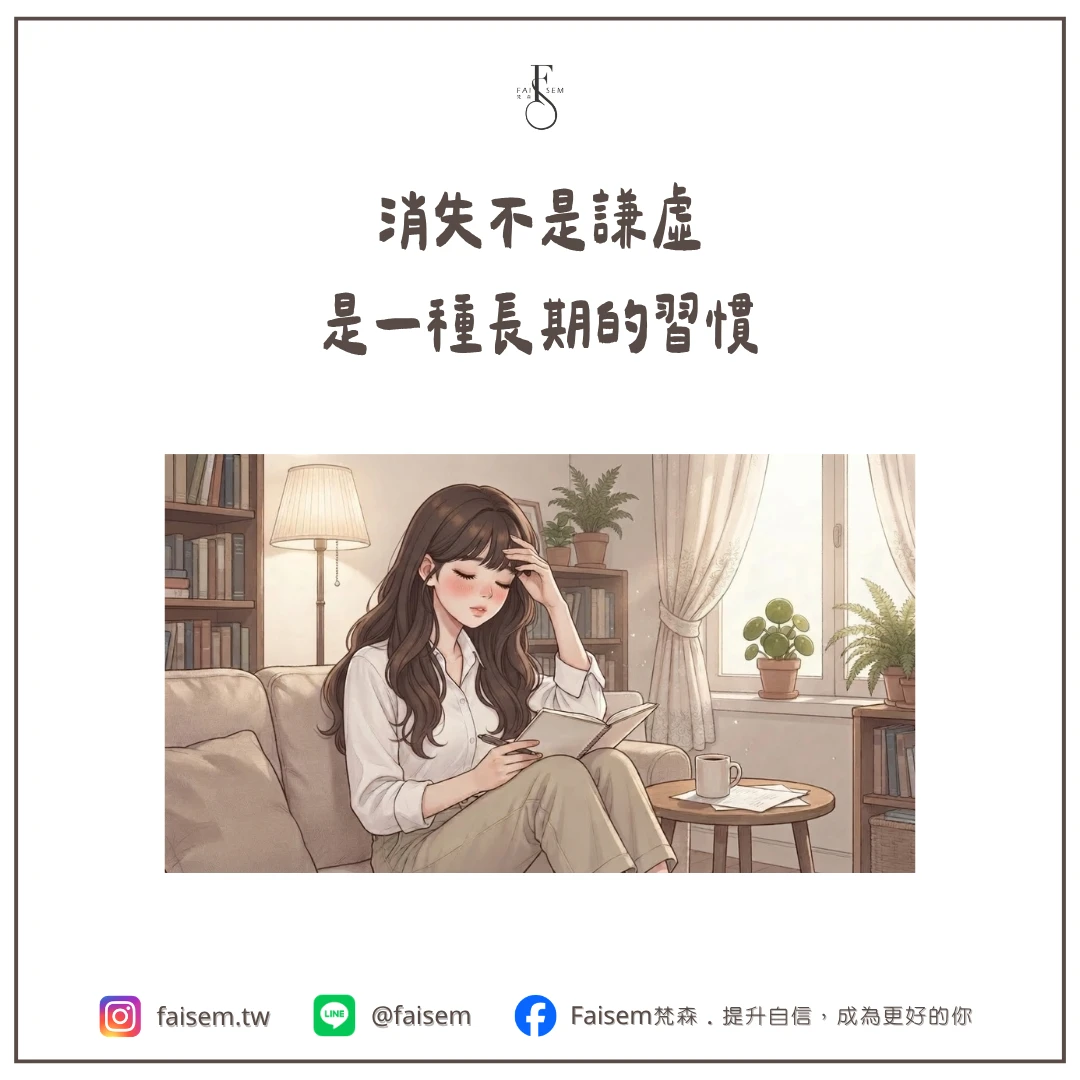 消失不是謙虛,是一種長期的習慣