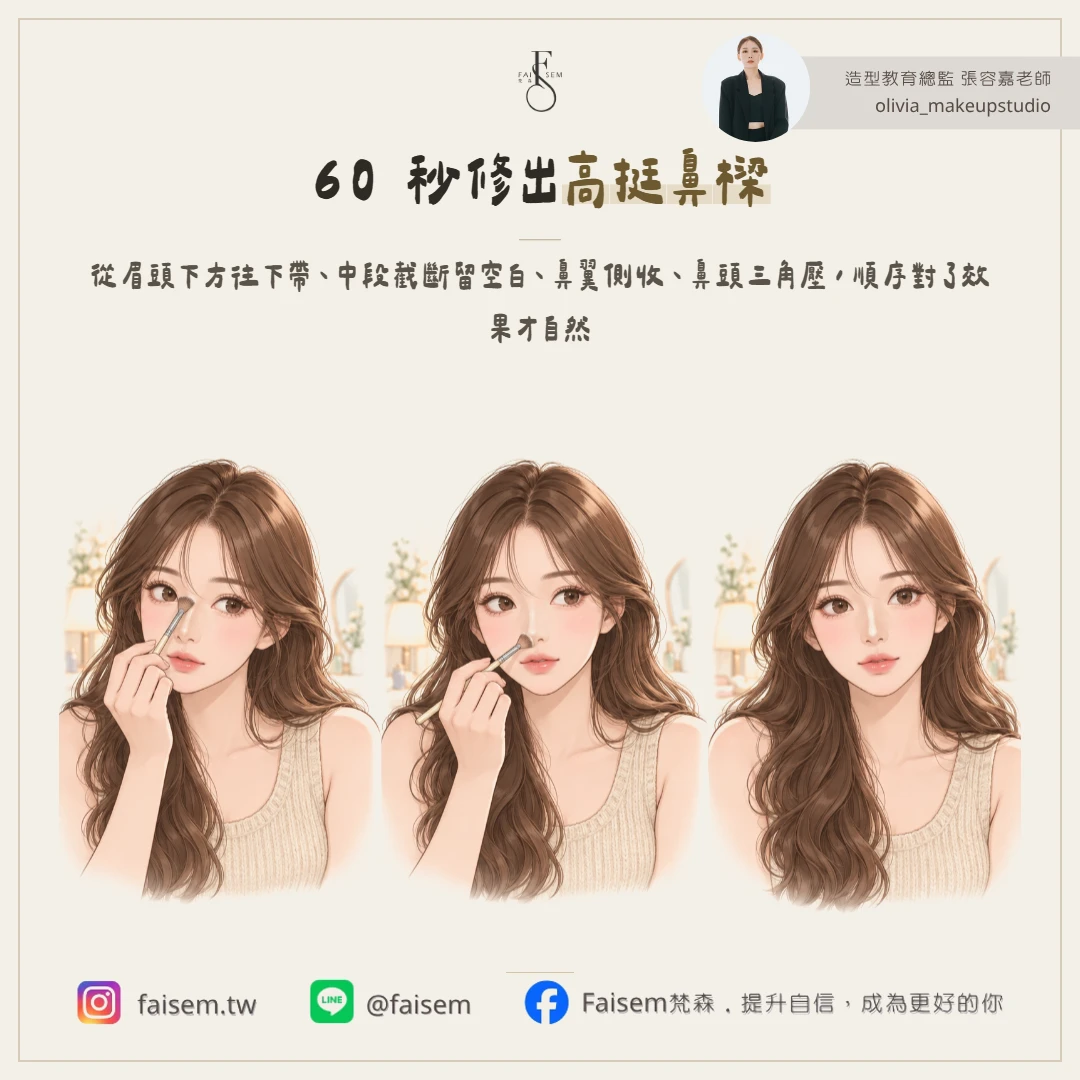容嘉老師的萬能修容術:4 步驟照著做