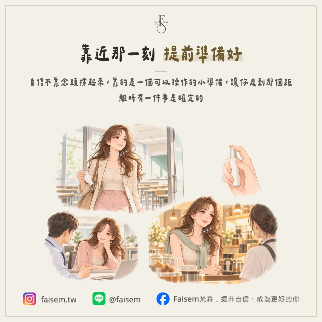 近距離自信,是可以主動準備的