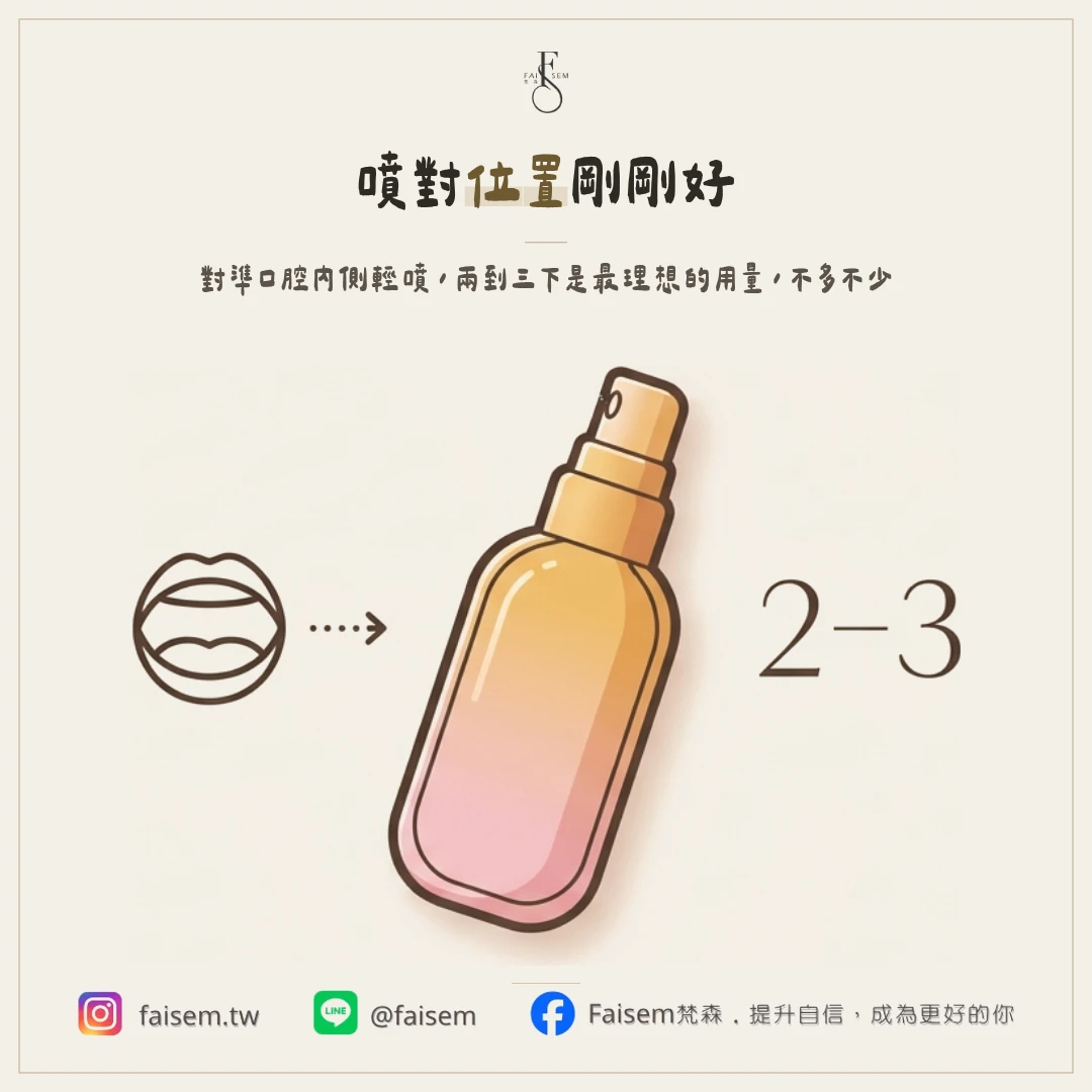 口噴香噴哪裡、噴幾下剛好