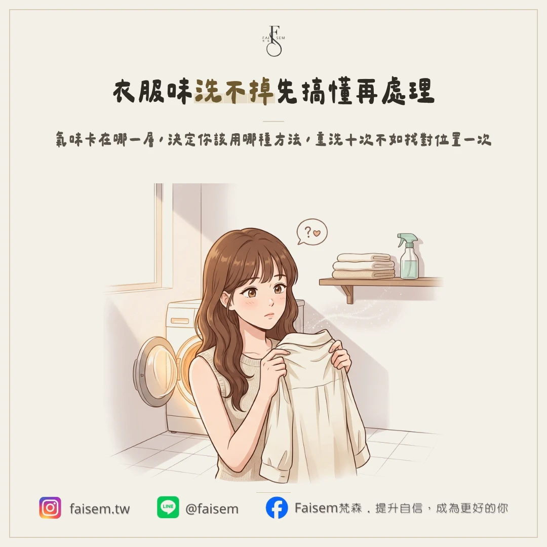 衣服有味道洗不掉？先搞懂味道卡在哪一層再處理