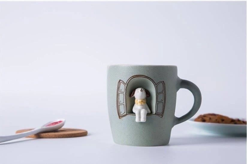 立體狗狗手工杯