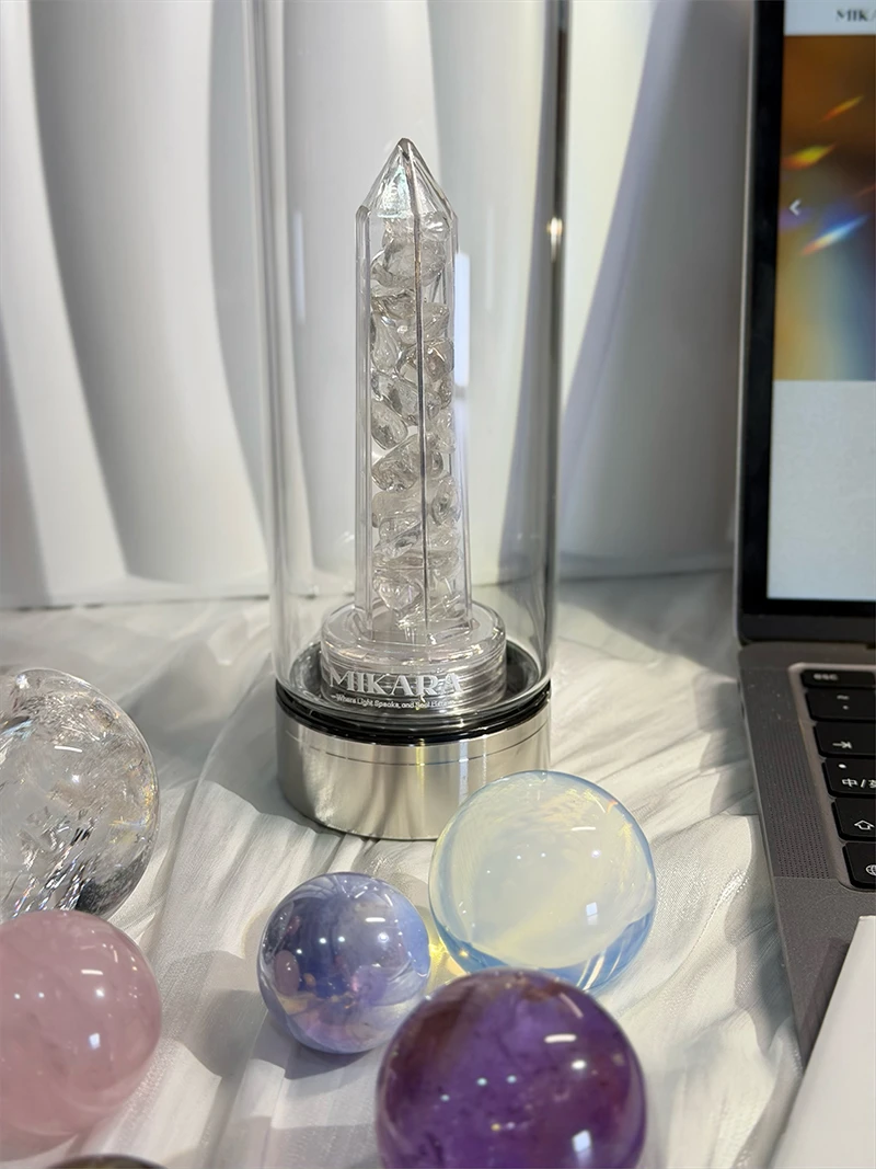 光之能量水瓶｜頂輪｜白水晶