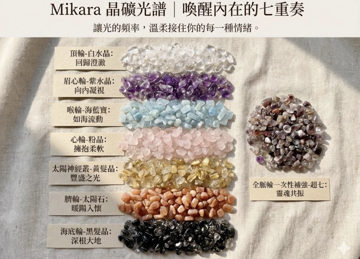 宇宙的彩虹・頂級水晶碎石補充包