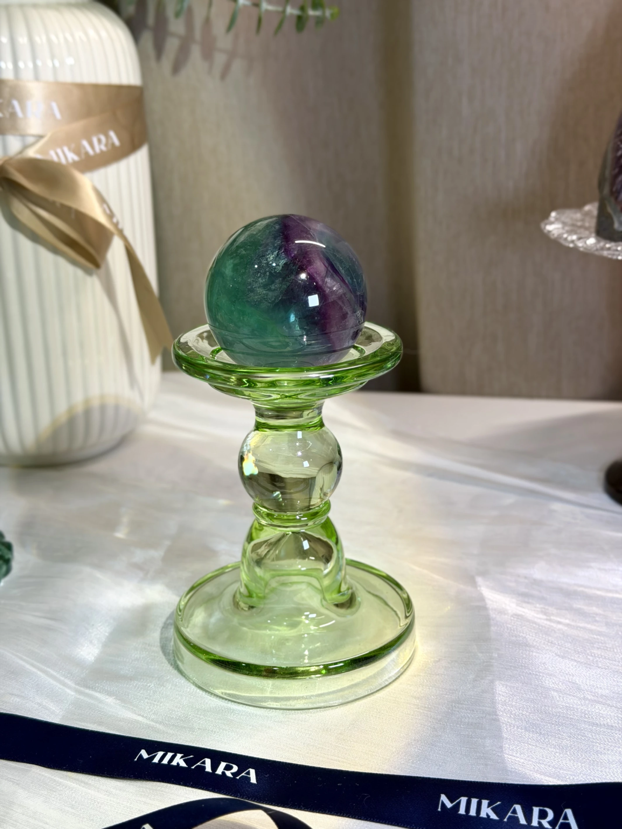 夢幻彩虹螢石球｜專注力・靈感・淨化負能｜四款風格底座任選