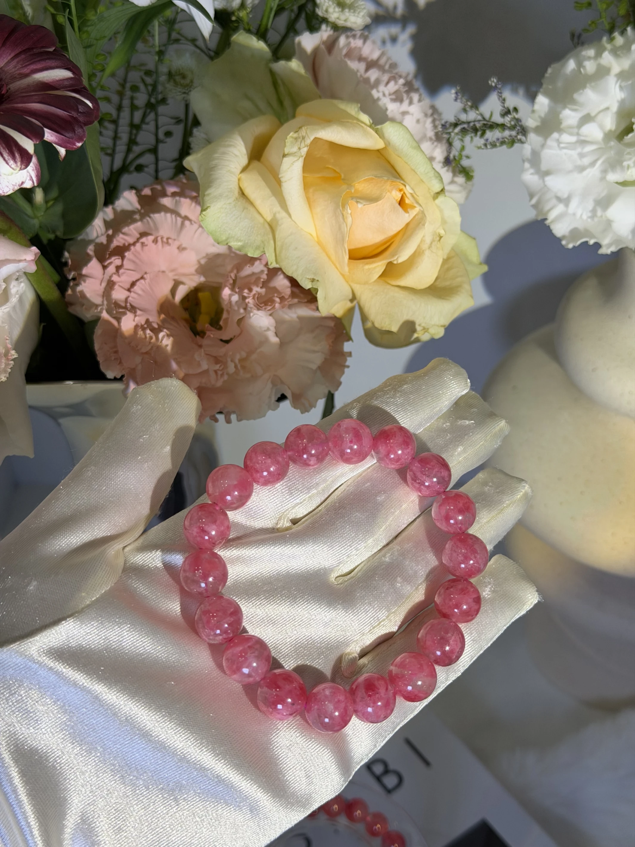 薔薇之約・薔薇輝櫻花雨手鍊（顯化真愛之石）