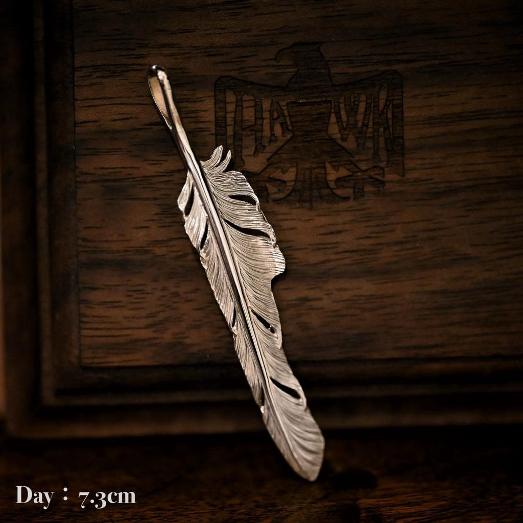 【HawK Vintage】Yusuke Kosaka 小坂 雄介「Day」斬風羽 銀 羽毛 素羽 掛墜 項鍊
