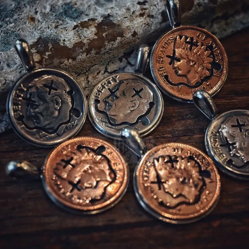 【HawK Vintage】 North Works 涅槃 笑臉 銅幣 銀幣 項鍊 N- 603 A B