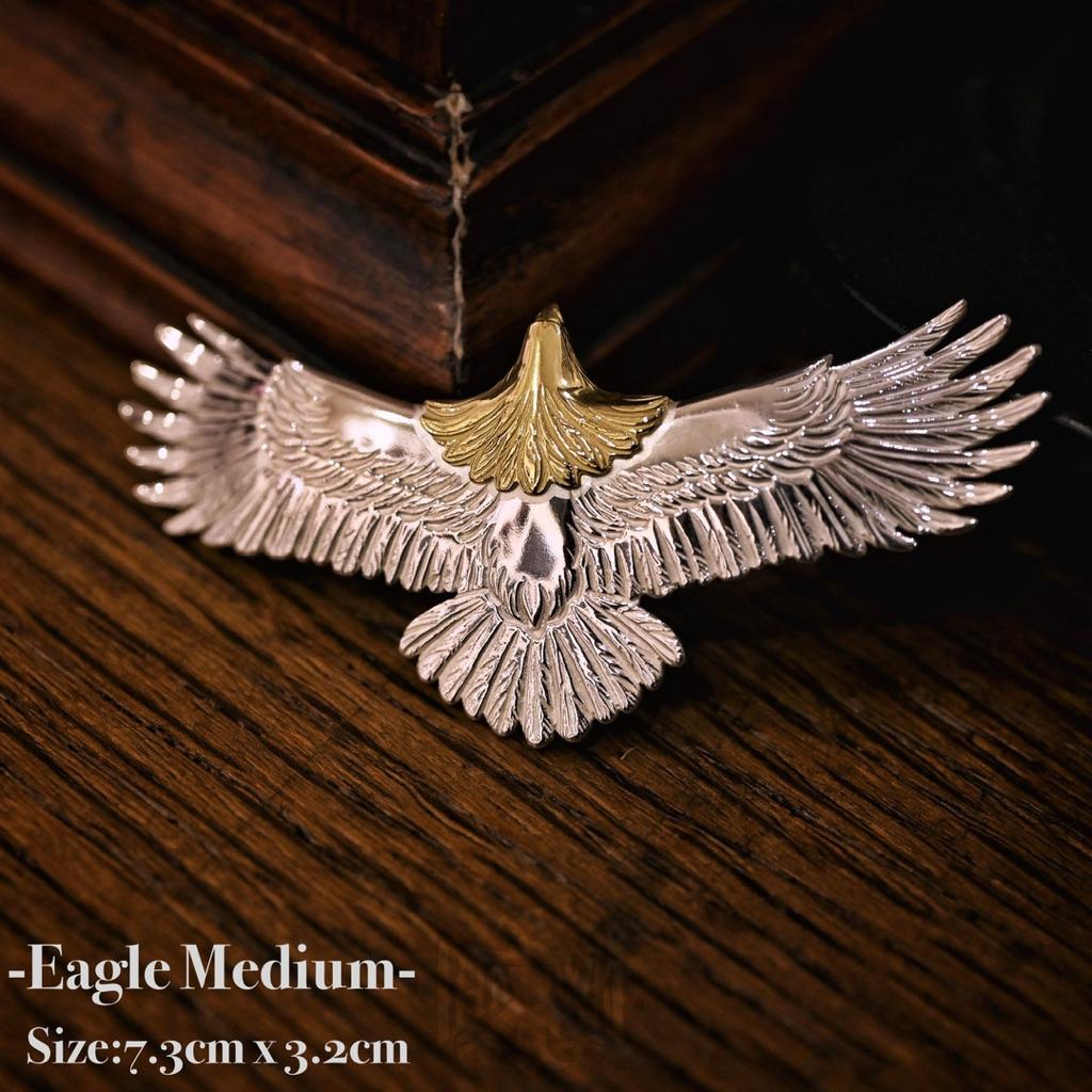 【HawK Vintage】日本手造 La Key 木賀しん 金頭 老鷹 Eagle Medium 中鷹 掛墜 項鍊