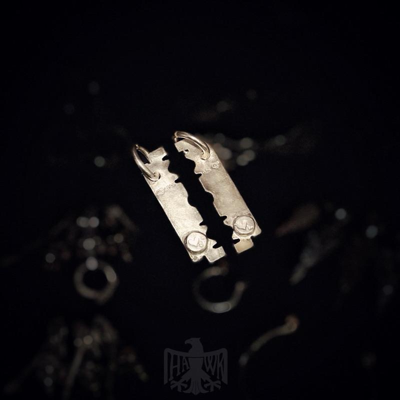 【Hawk Vintage】 《Stop Light Co 高山隆》手敲 銀 刀片 分離刀片 項鍊 吊墜