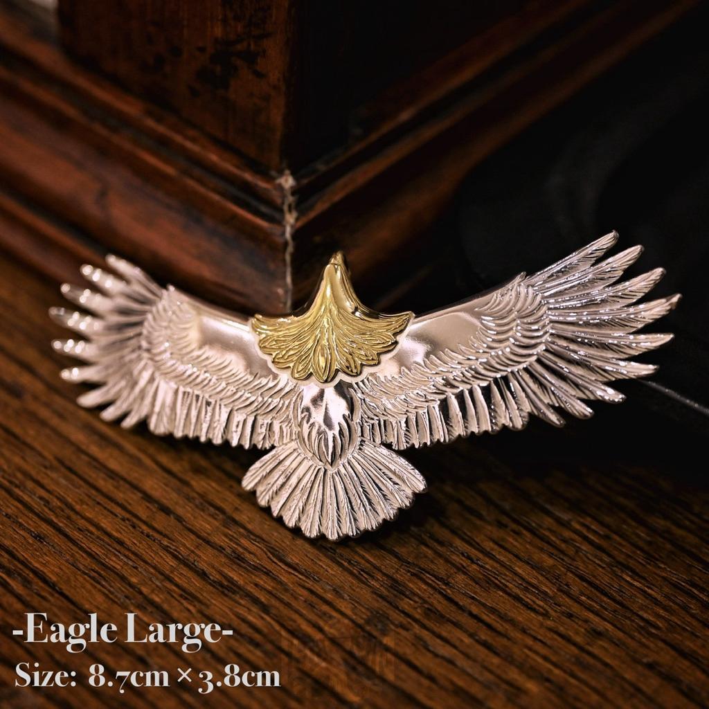 【HawK Vintage】日本手造 La Key 木賀しん 金頭 老鷹 大鷹 Eagle Large 掛墜 項鍊 鍊組