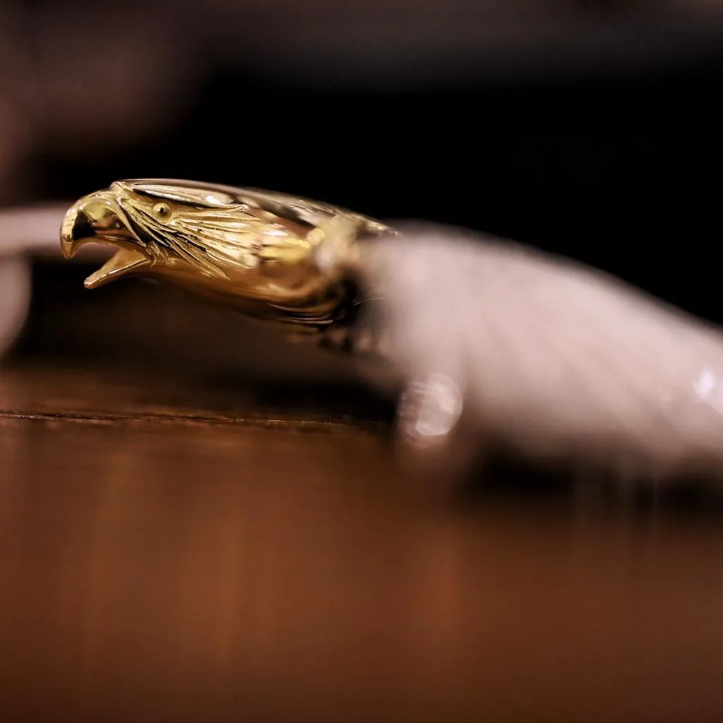 【HawK Vintage】日本手造 La Key 木賀しん 金頭 老鷹 大鷹 Eagle Large 掛墜 項鍊 鍊組