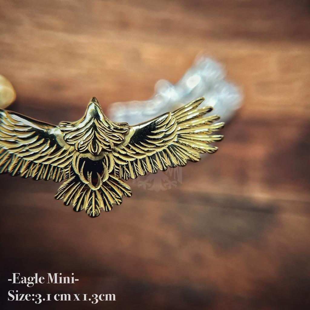 【HawK Vintage】日本手造 La Key 木賀しん 全金 老鷹 迷你鷹 Eagle Mini 掛墜 項鍊 鍊組