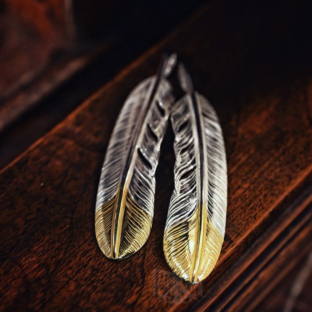 【HawK Vintage】日本手造 La Key 木賀しん 先金 羽毛 Feather XL 項鍊 吊墜