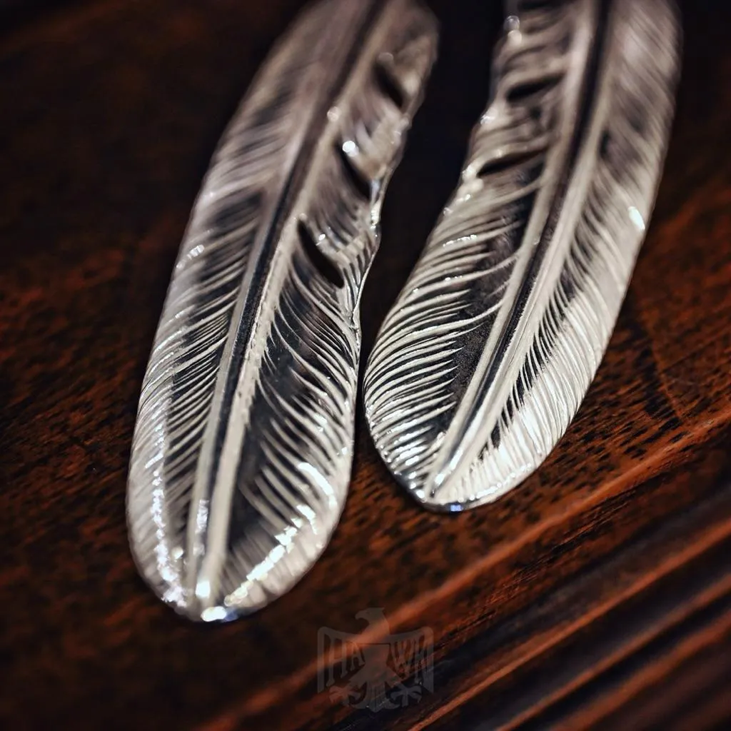 【HawK Vintage】日本手造 La Key 木賀しん 素銀 羽毛 特大 SV Feather XL 項鍊 吊墜