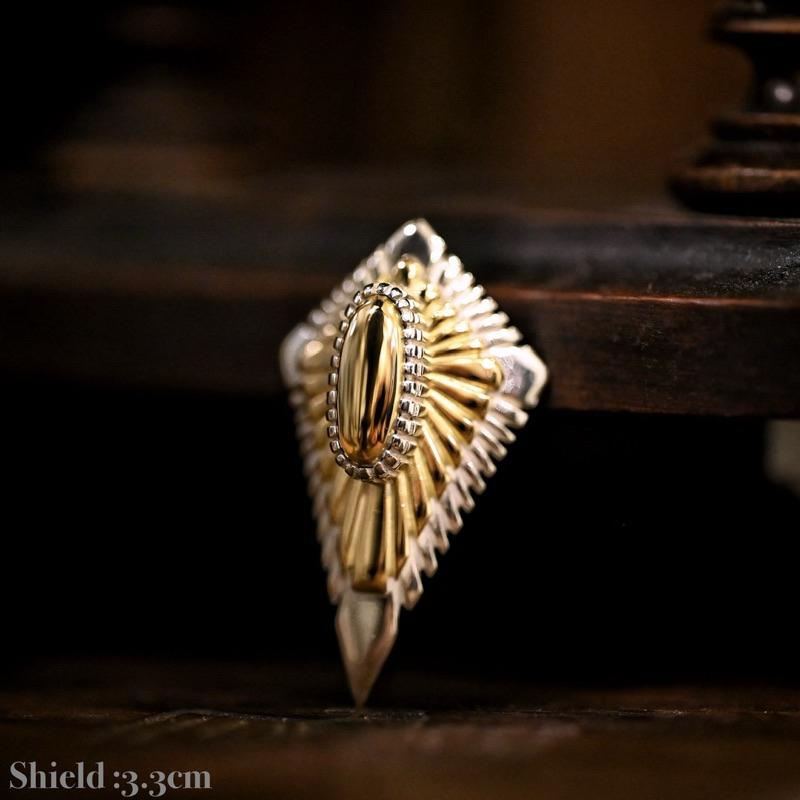 【HawK Vintage】Yusuke Kosaka 小坂雄介「Shield」盾 菱盾 隔珠 金面 點金 掛墜