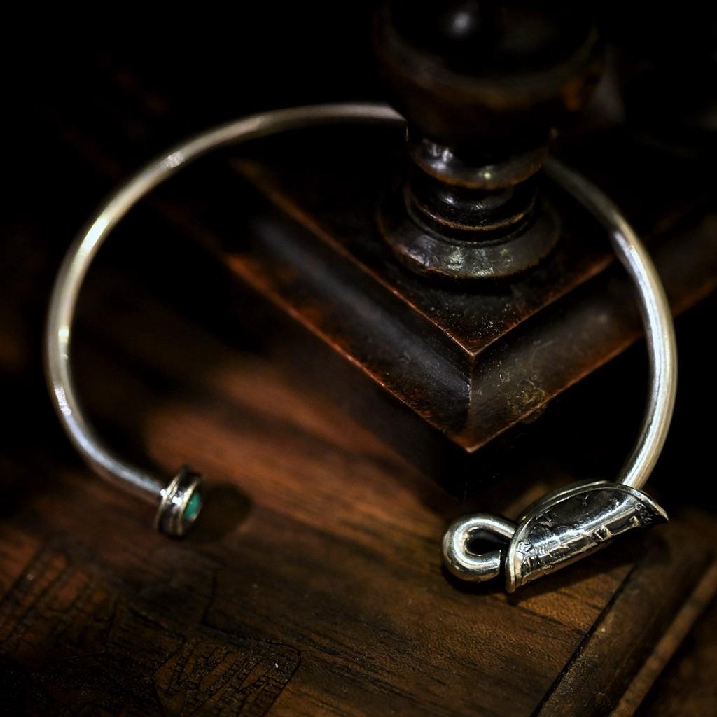 【Hawk Vintage】日本手造 North Works 銀幣 松石 手鐲 手環 N 246