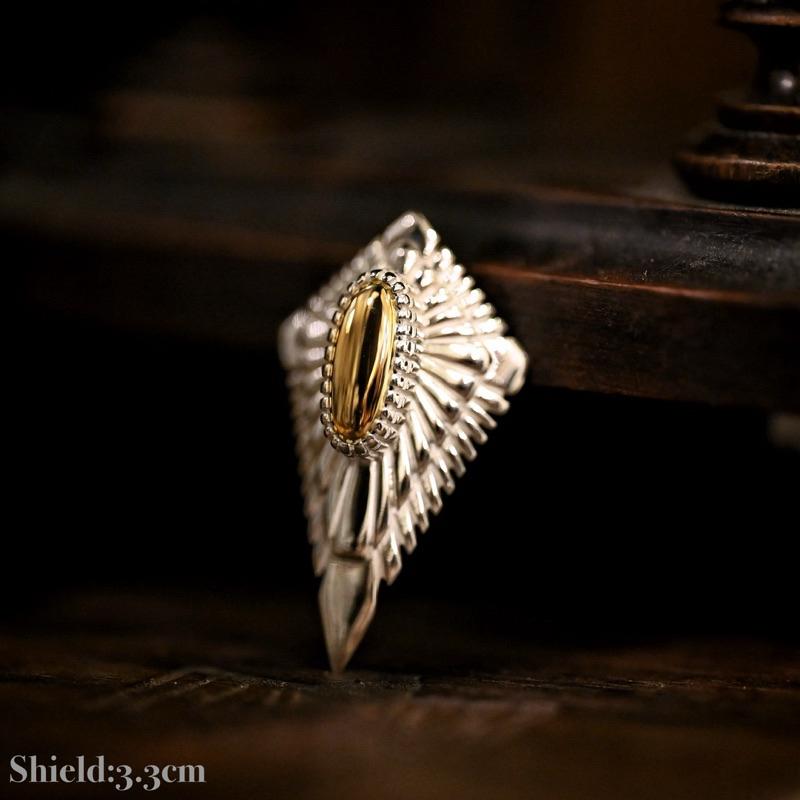 【HawK Vintage】Yusuke Kosaka 小坂雄介「Shield」盾 菱盾 隔珠 銀面 點金 掛墜