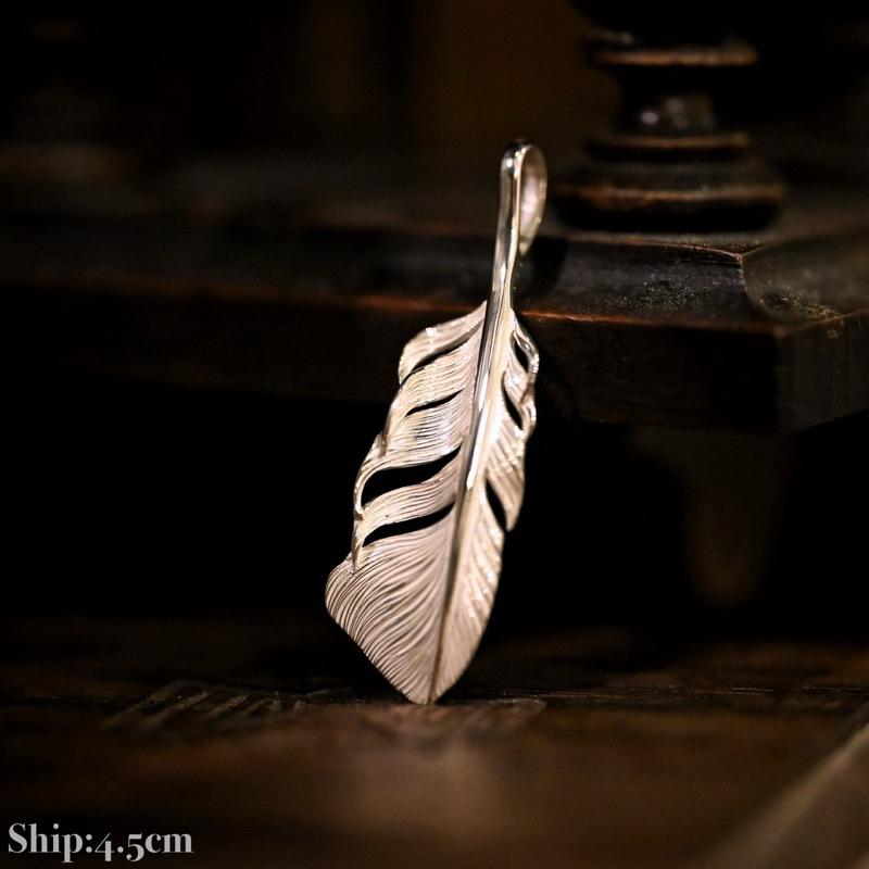 【HawK Vintage】Yusuke Kosaka 小坂雄介「Ship」小羽毛 銀 素羽 掛墜