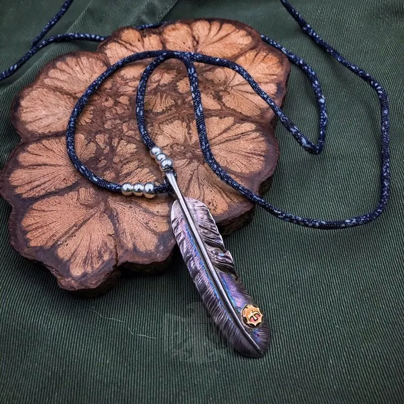 【HawK Vintage】YVES 古布繩｜蠟染 變形蟲｜串珠 項鍊 Goros 菊地健 La Key 羽毛 銀器 適用