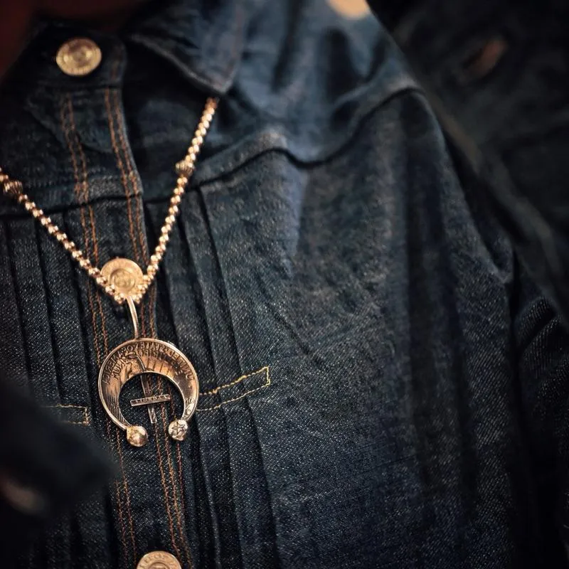 【Hawk Vintage】頂級手造 North Works 銀幣 Naja 月牙 勾環 銀鍊 項鍊 E- 017