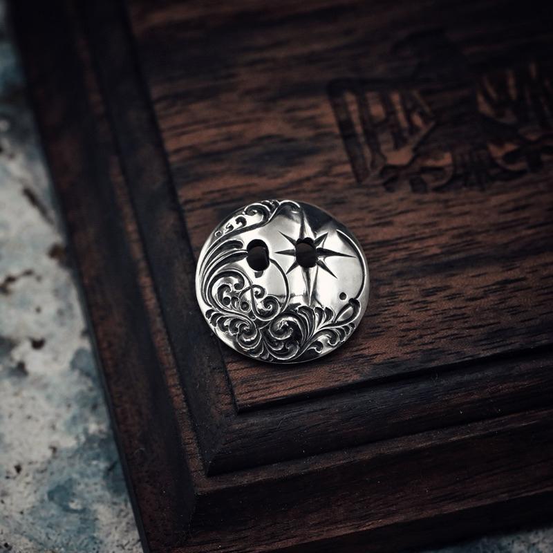 【Hawk Vintage】日本手造 Jinny's 國本正典 唐草 笑臉 小丑 面具 項鍊 吊墜