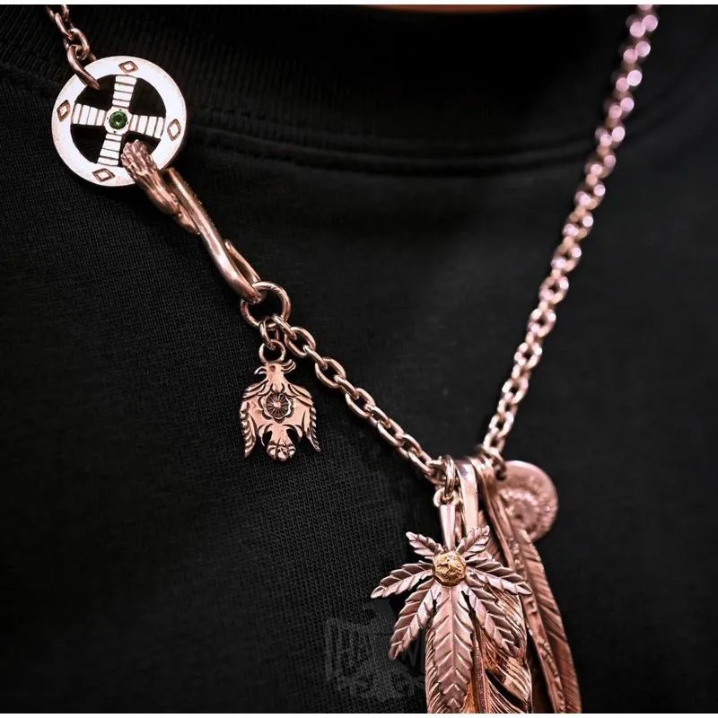 【HawK Vintage】Dear Blossom 手彫 雷鳥 銀牌 吊墜 項鍊 小銀牌 T- 062