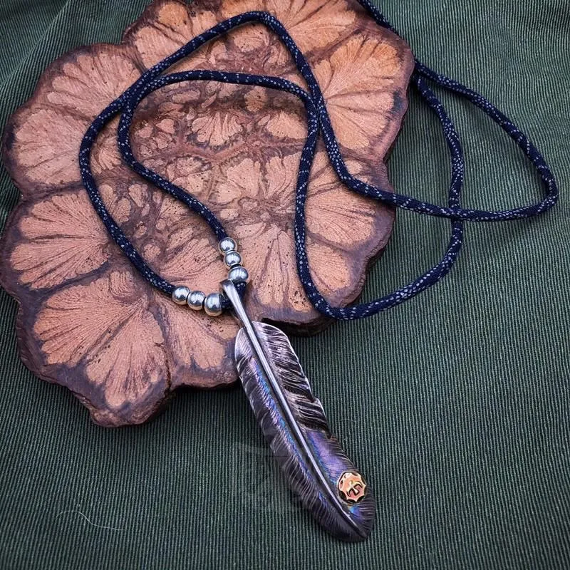 【HawK Vintage】YVES 古布繩｜水玉琮紋｜串珠 項鍊 Goros 菊地健 La Key 羽毛 銀器 適用