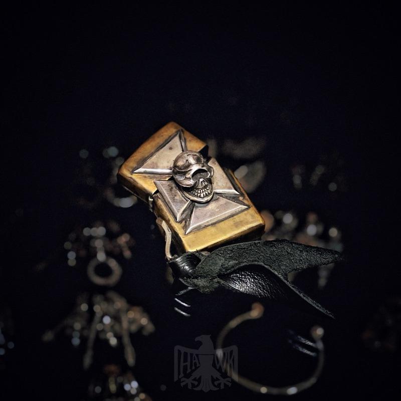 【Hawk Vintage】《Stop Light Co-高山隆》-Remake 古董 Zippo 打火機 骷髏 改製