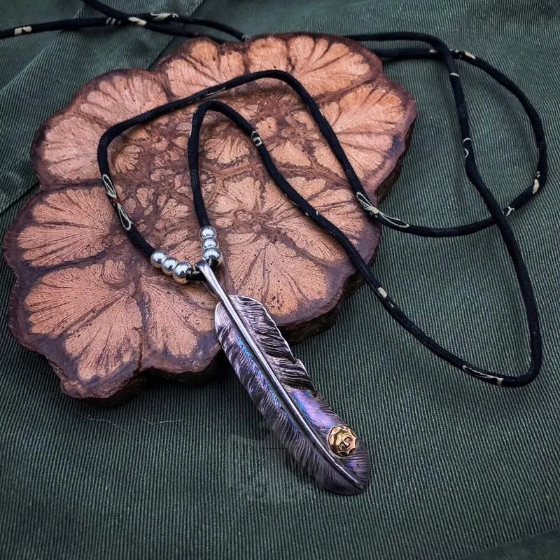 【HawK Vintage】YVES 古布繩｜黑蜻蜓｜串珠 項鍊 Goros 菊地健 La Key 羽毛 銀器 適用