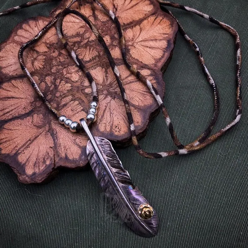 【HawK Vintage】YVES 古布繩｜棕浪｜串珠 項鍊 Goros 菊地健 La Key 羽毛 銀器 適用