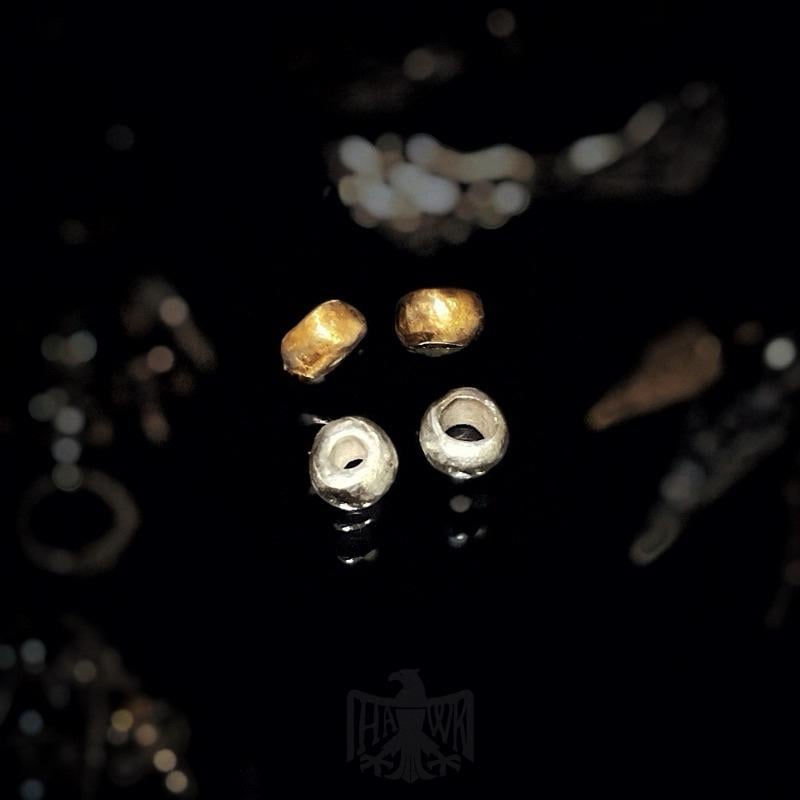 【Hawk Vintage】 《Stop Light Co 高山隆》手敲 金銀珠 大孔 串珠 項鍊 吊墜