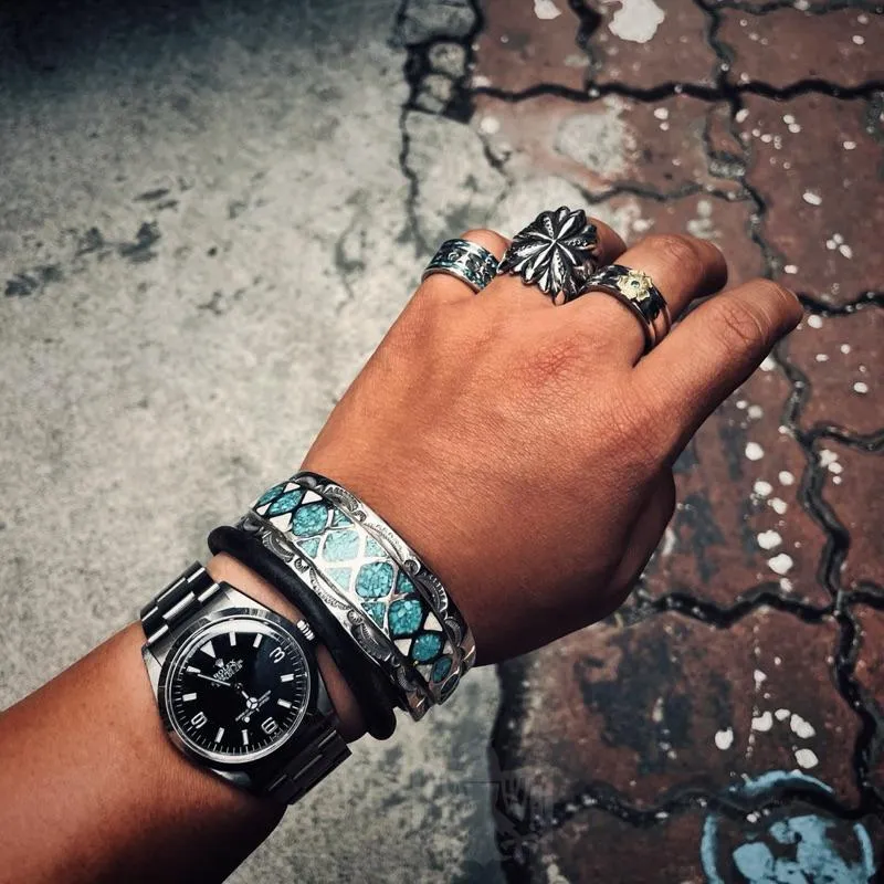 【HawK Vintage】Mt.Hill 松石 Loop Cuff 松石 打印 手鐲 手環