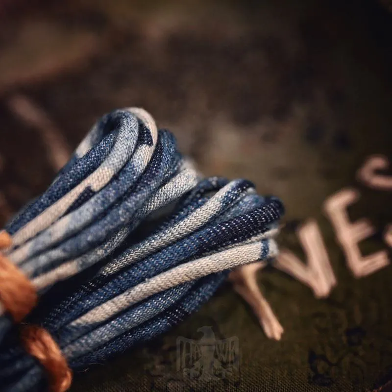 【HawK Vintage】YVES 古布繩｜藍染 丹寧｜串珠 項鍊 Goros 菊地健 La Key 羽毛 銀器 適用