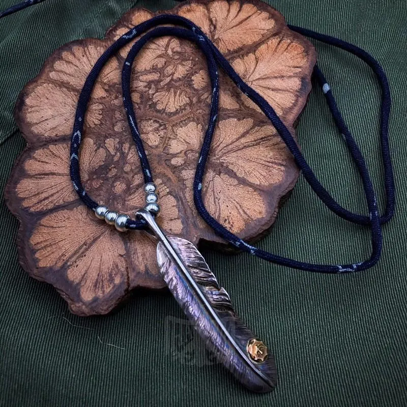 【HawK Vintage】YVES 古布繩｜藍染變形蟲｜串珠 項鍊 Goros 菊地健 La Key 羽毛 銀器 適用