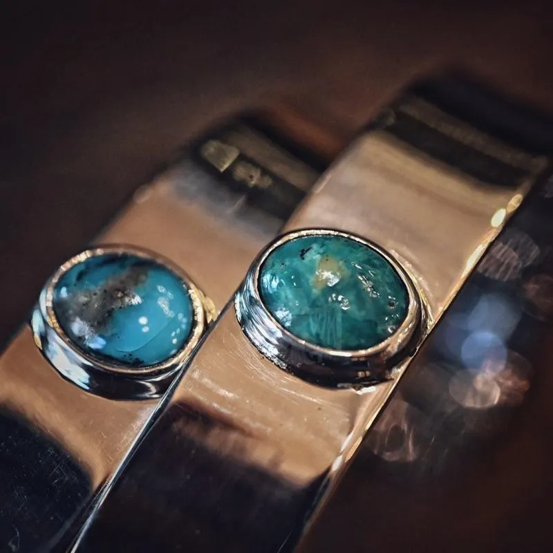 【HawK Vintage】日本手造 North Works 松石 平打 手環 手鐲 W- 017