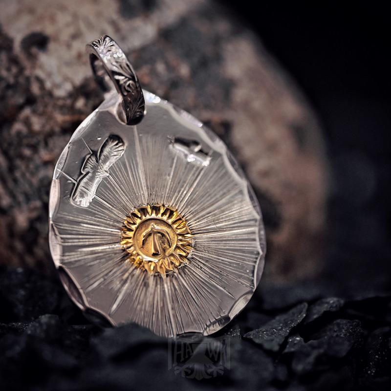 【Hawk Vintage】Nishi HandMade 內山裕司 手彫 太陽 射線 光芒 本彫 銀餅 TYPE2