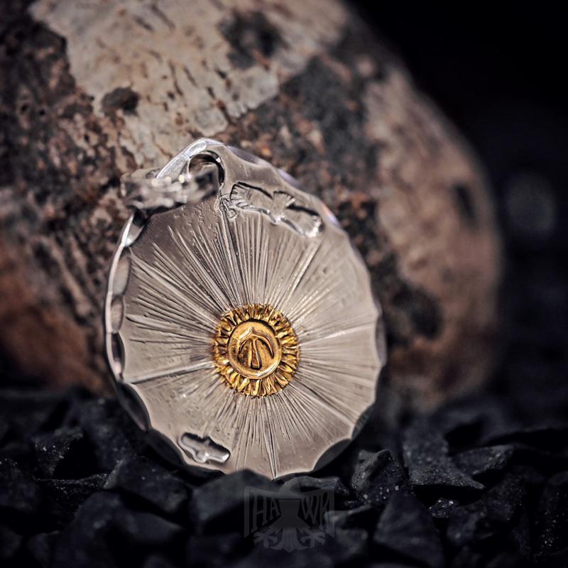【Hawk Vintage】Nishi HandMade 內山裕司 手彫 太陽 射線 光芒 本彫 銀餅 Type1