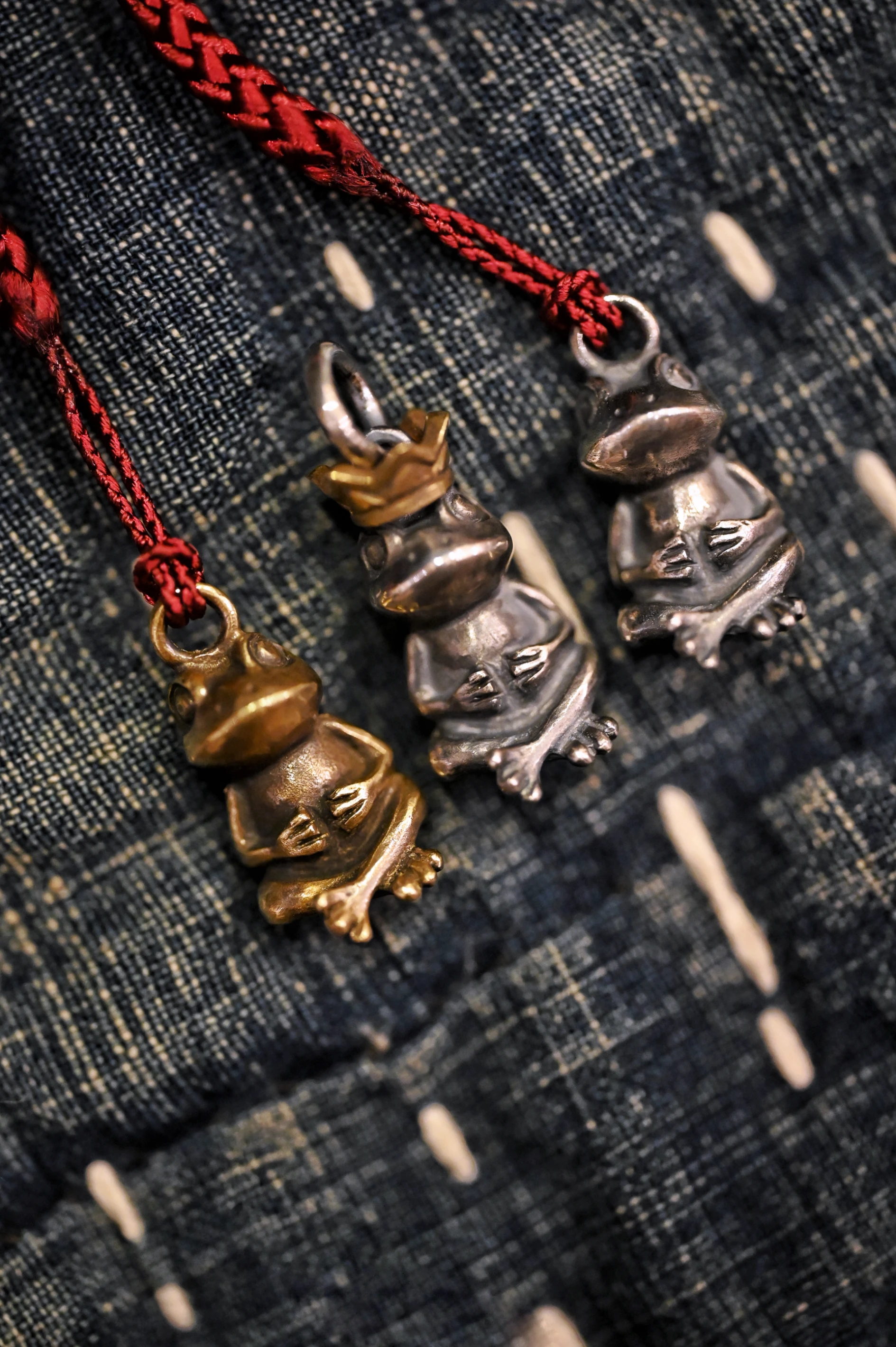 【HawK Vintage】｜光嵐·龍頭｜日本手造 蛙根付 純銀 真鍮 青蛙 銀飾 幸運小物 吊墜 鑰匙圈
