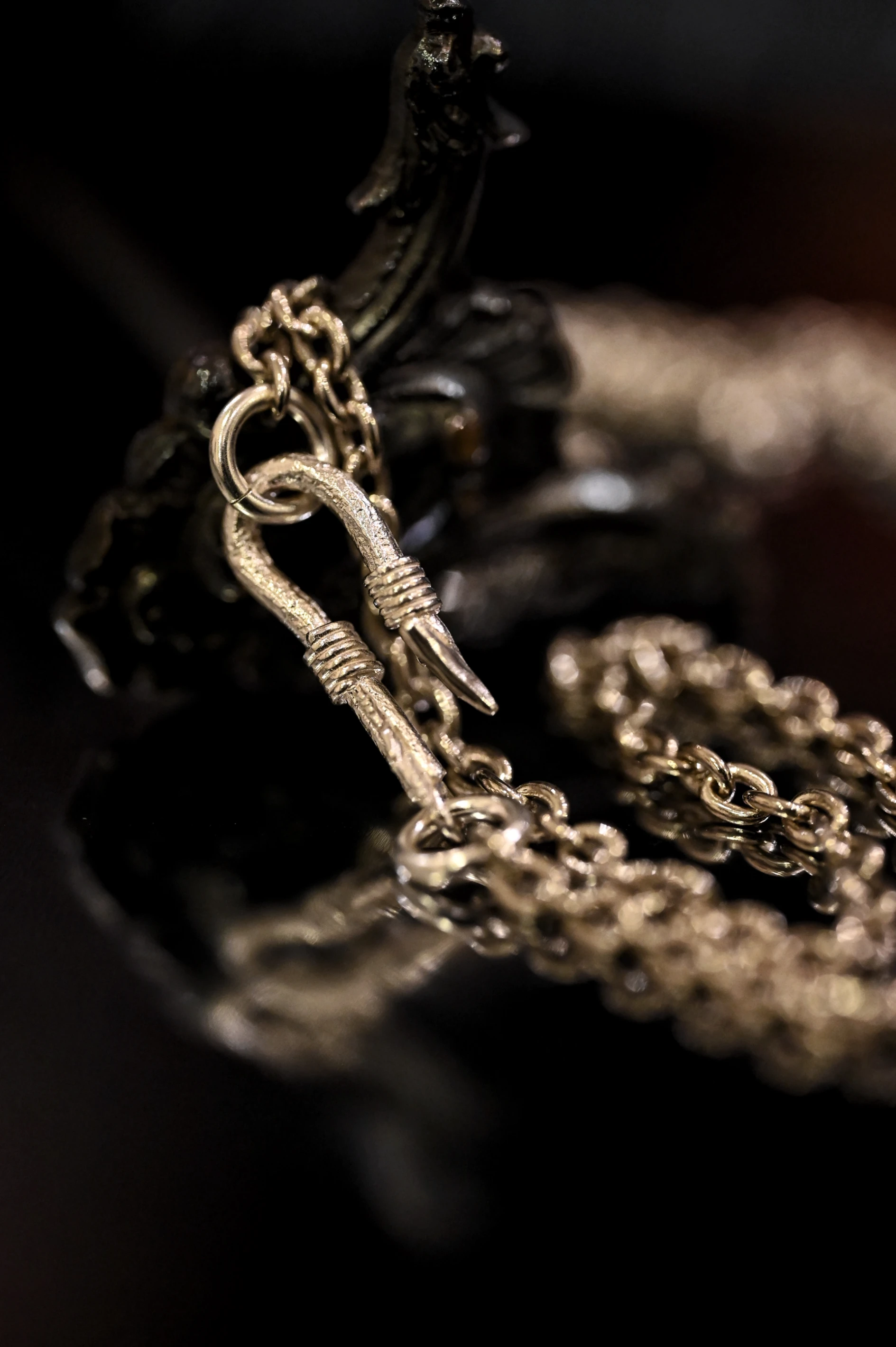 【HawK Vintage】｜光嵐·龍頭｜日本手造 箭矢 丸鏈 銀鏈 項鏈 Chain- 30