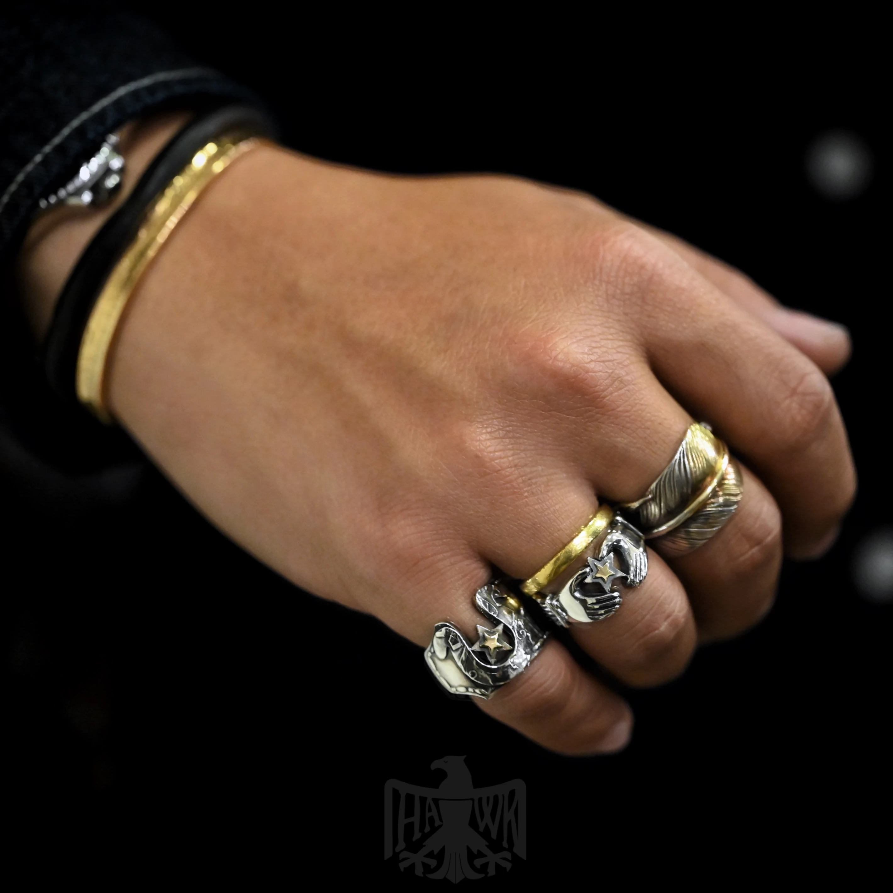 【HawK Vintage】｜Blind Man Togs｜BMT 古董重製 Claddagh 點金星 守護 餐具 戒指