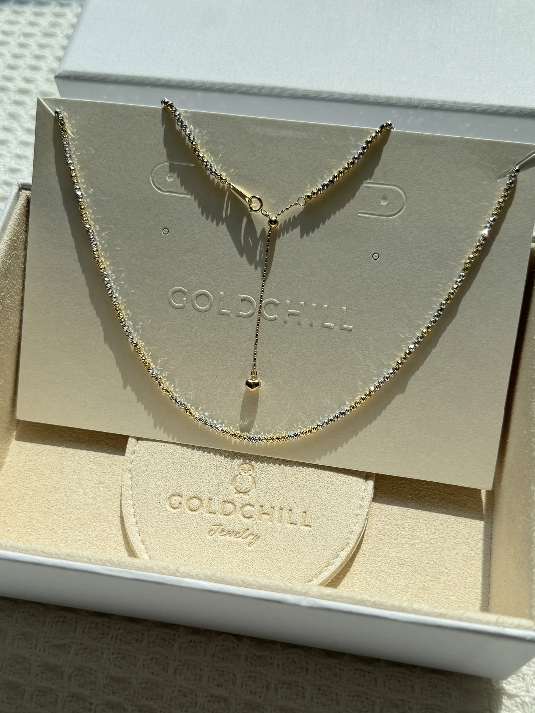 18K Glitter閃耀金珠項鍊(單/雙色)